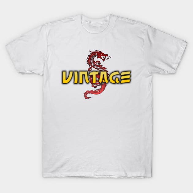 Vintage - Dragon T-Shirt by V7NTA6E